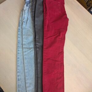 Kids bundle, girls jeans and school pants, size 6x, 122 (7 years)